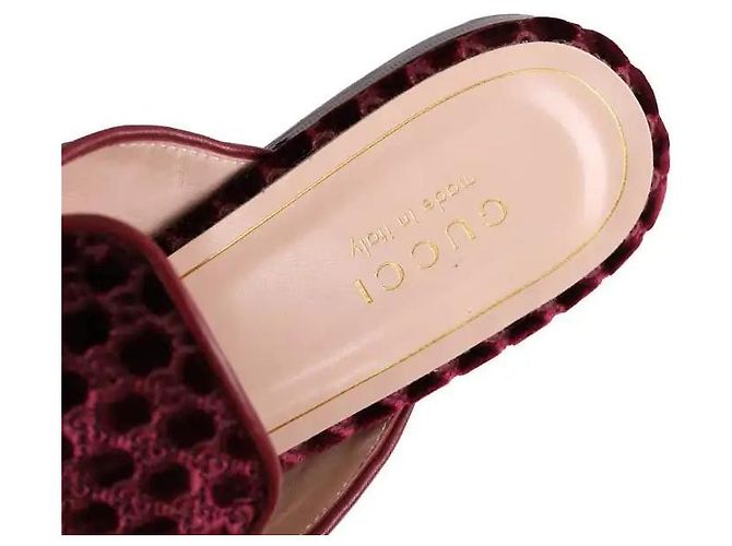 Mule Gucci viola in scamosciato taglia 41 Porpora - vista 4