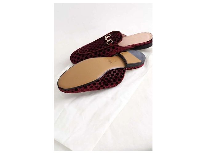 Mule Gucci viola in scamosciato taglia 41 Porpora - vista 5