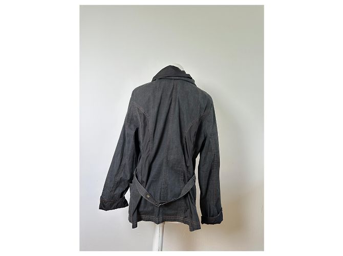 Autre Marque Giacca in denim e nylon vintage Kansai Yamamoto Grigio scuro Nero M - vista 15