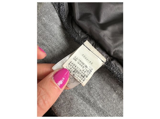 Autre Marque Giacca in denim e nylon vintage Kansai Yamamoto Grigio scuro Nero M - vista 7