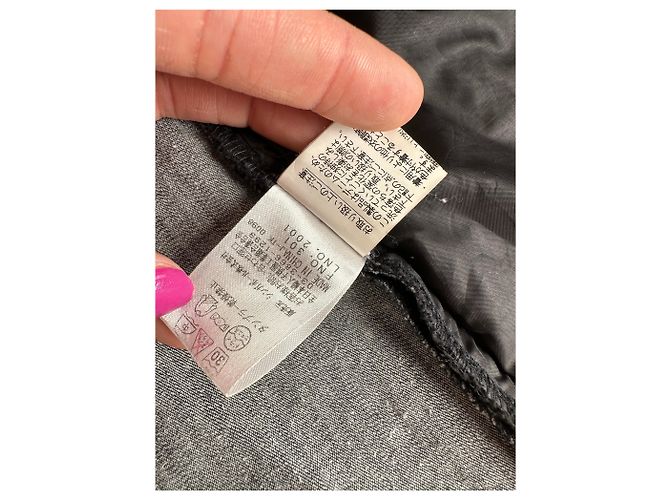 Autre Marque Giacca in denim e nylon vintage Kansai Yamamoto Grigio scuro Nero M - vista 9