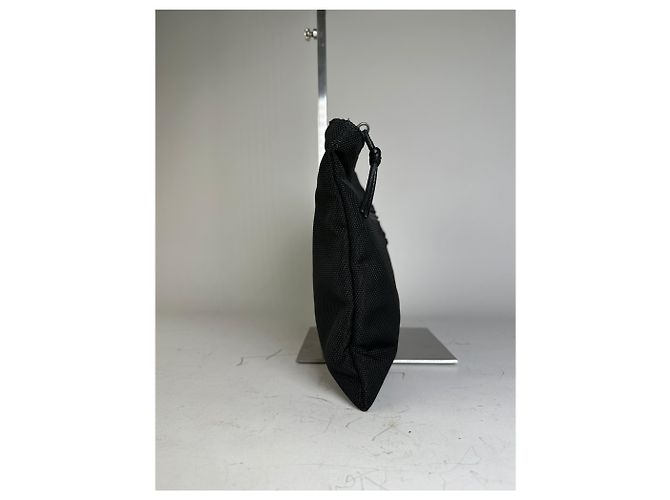 Beauty case vintage Balenciaga in tessuto tecnico nero argento - vista 4