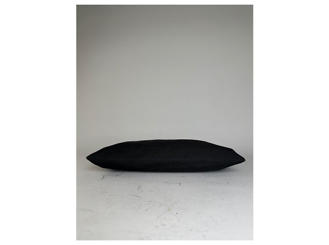 Beauty case vintage Balenciaga in tessuto tecnico nero argento - vista 8