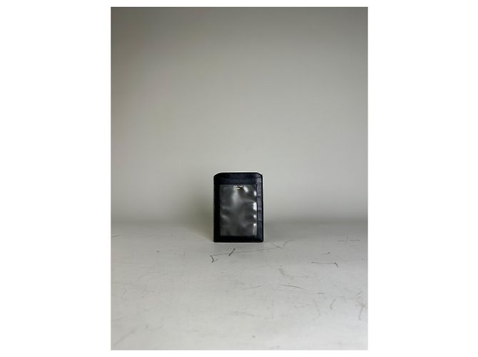 Triomphe Céline Vintage Celine Leather Card Holder Black Gold - view 9