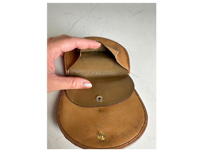 Edge Céline Vintage Celine Canvas Leather Trim Wallet Beige Brown - view 6