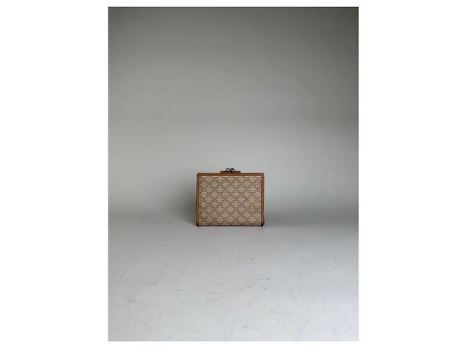 Céline Vintage Celine Macadam Monogram Canvas Wallet Beige Brown - view 11