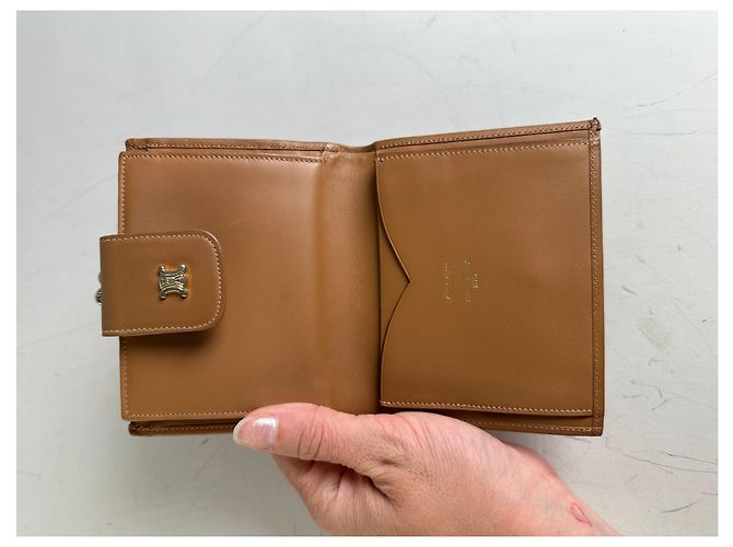 Céline Vintage Celine Macadam Monogram Canvas Wallet Beige Brown - view 4