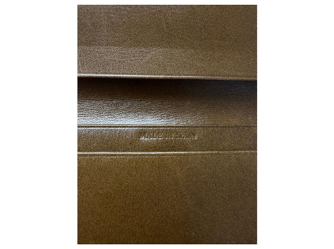 Vintage Loewe Grained Leather Wallet Tan Gold Camel - view 7