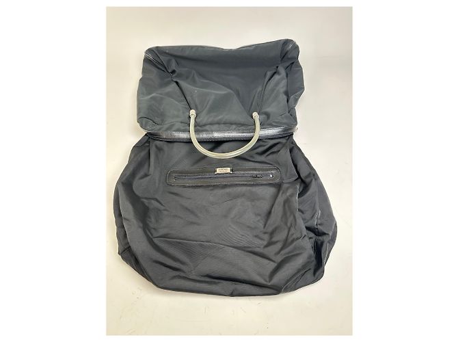 Vintage Loewe Nylon Tote Bag Schwarz Silber - Ansicht 3