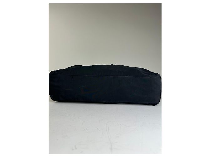 Vintage Loewe Nylon Tote Bag Schwarz Silber - Ansicht 8