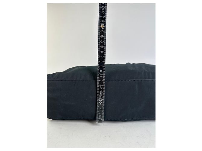 Vintage Loewe Nylon Tote Bag Schwarz Silber - Ansicht 9