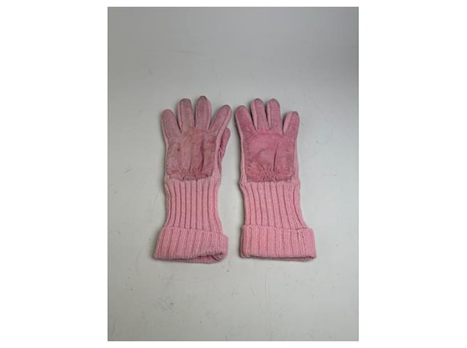 Chloé Vintage Chloe Wildleder-Strickhandschuhe Rosa Pink - Ansicht 2