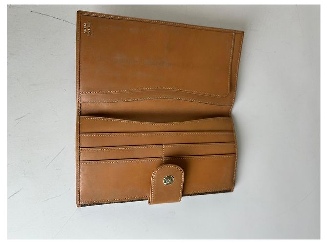 Céline Clutch Cartera Vintage Celine Monogram Canvas Marrón Tan Castaño - vista 3