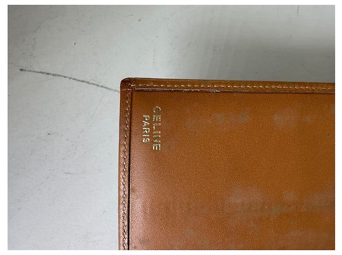 Céline Clutch Cartera Vintage Celine Monogram Canvas Marrón Tan Castaño - vista 4