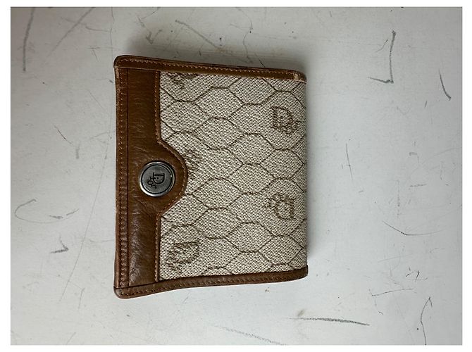 Oblique Vintage Dior Monogram Canvas Wallet Beige Brown - view 3