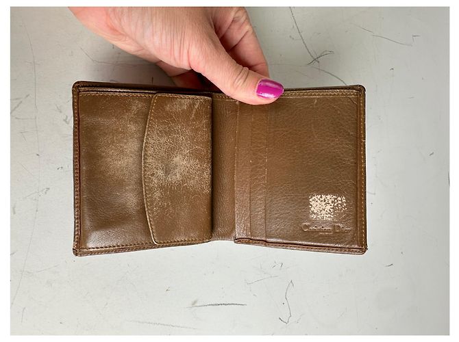 Oblique Vintage Dior Monogram Canvas Wallet Beige Brown - view 4
