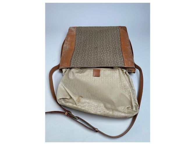 Céline Vintage Celine Monogram Canvas Schultertasche Beige Braun - Ansicht 3