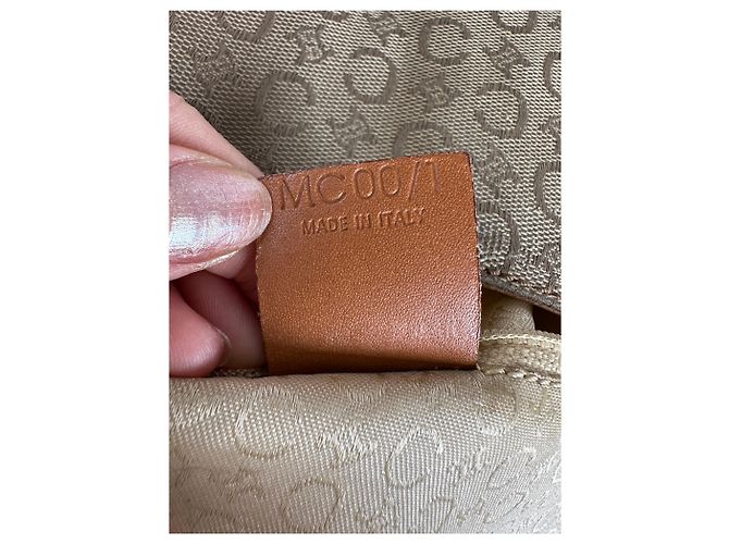 Céline Vintage Celine Monogram Canvas Schultertasche Beige Braun - Ansicht 7