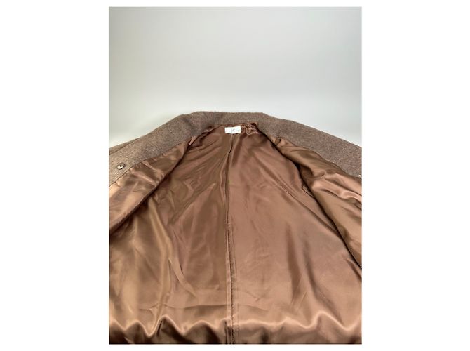 Vintage Givenchy Wool Blend Coat Brown Gold M - view 5
