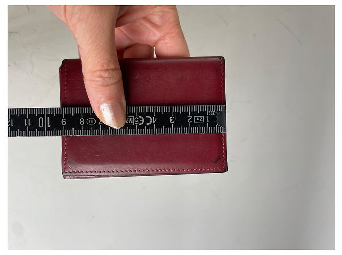 Hermès Vintage Hermes Leder Kartenetui Rot - Ansicht 7
