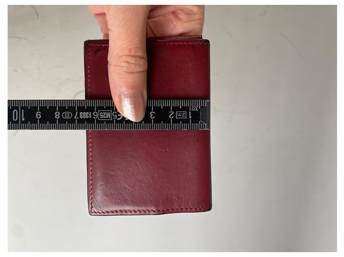 Hermès Vintage Hermes Leder Kartenetui Rot - Ansicht 8