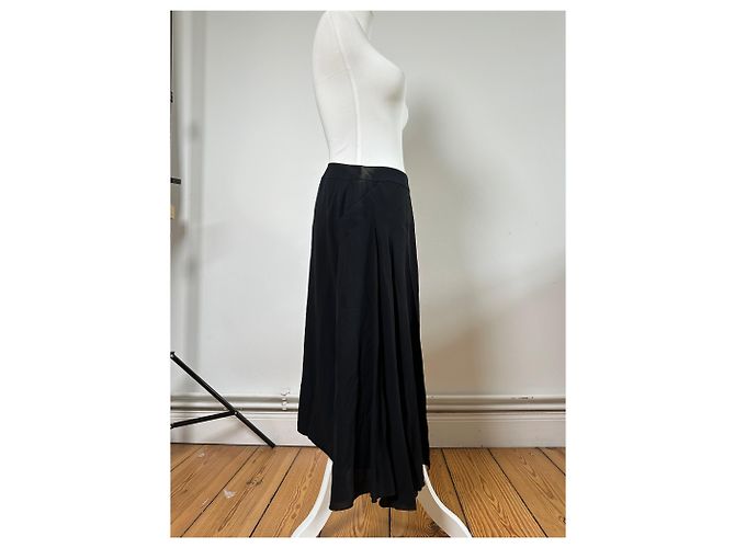 Gonna di seta vintage Chanel nera M Nero - vista 2