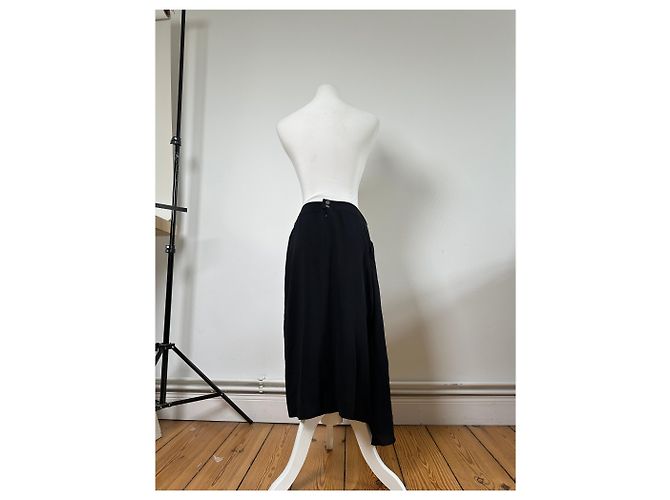 Gonna di seta vintage Chanel nera M Nero - vista 3