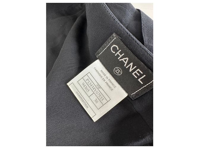 Gonna di seta vintage Chanel nera M Nero - vista 5