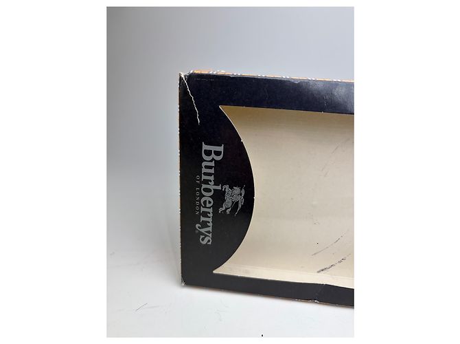 Vintage Burberry Leather Logo Belt Black Brown Gold - view 3