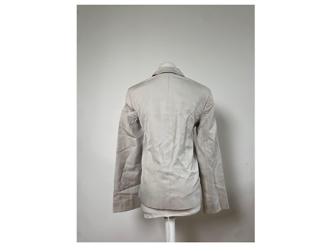 Céline Vintage Celine Seidenblazer Creme Goldene Knöpfe M Beige - Ansicht 13