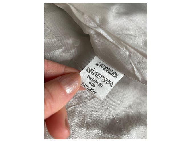 Céline Vintage Celine Seidenblazer Creme Goldene Knöpfe M Beige - Ansicht 9
