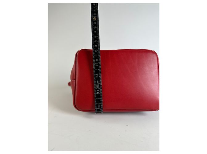 Vintage Courreges Ledertasche Rot Gold - Ansicht 10