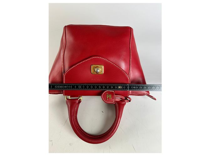Vintage Courreges Ledertasche Rot Gold - Ansicht 11
