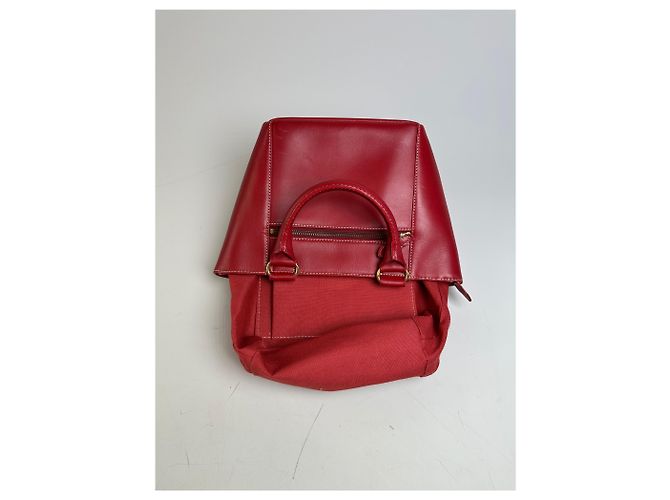 Vintage Courreges Ledertasche Rot Gold - Ansicht 3