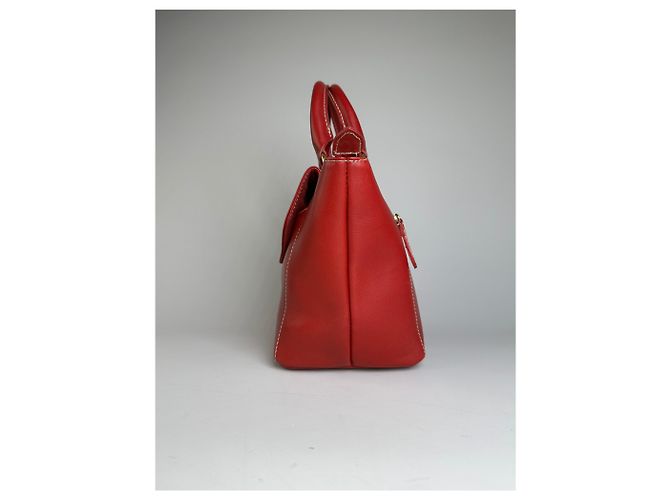 Vintage Courreges Ledertasche Rot Gold - Ansicht 6