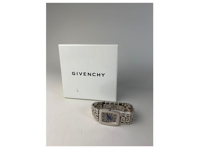 Orologio da Polso Vintage Givenchy in Acciaio Inossidabile Quadrante Blu Argento - vista 11