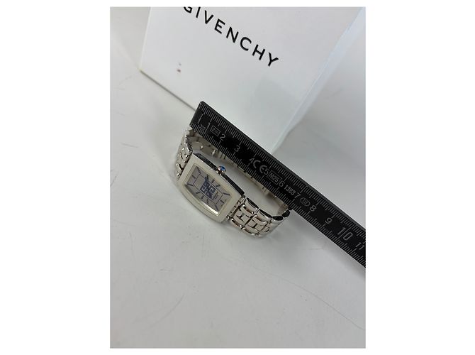 Orologio da Polso Vintage Givenchy in Acciaio Inossidabile Quadrante Blu Argento - vista 3