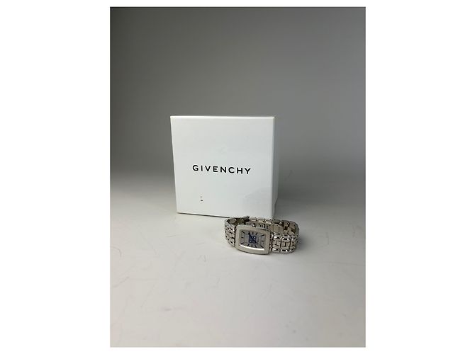Orologio da Polso Vintage Givenchy in Acciaio Inossidabile Quadrante Blu Argento - vista 8