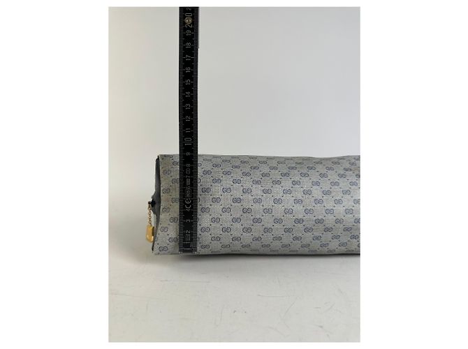 Beauty case Vintage Gucci GG Supreme Grigio Navy - vista 10