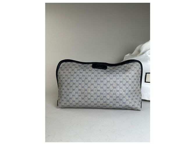 Beauty case Vintage Gucci GG Supreme Grigio Navy - vista 13