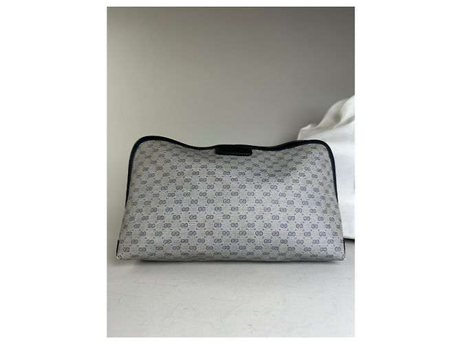 Beauty case Vintage Gucci GG Supreme Grigio Navy - vista 14