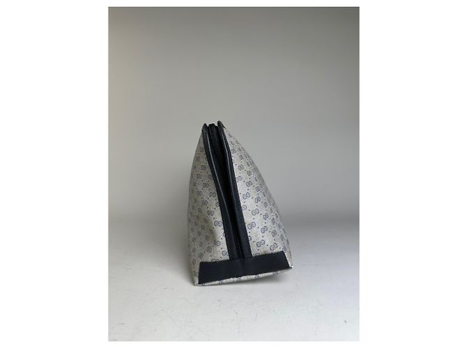 Beauty case Vintage Gucci GG Supreme Grigio Navy - vista 6