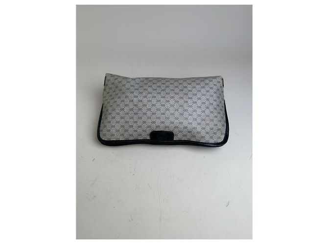 Beauty case Vintage Gucci GG Supreme Grigio Navy - vista 7