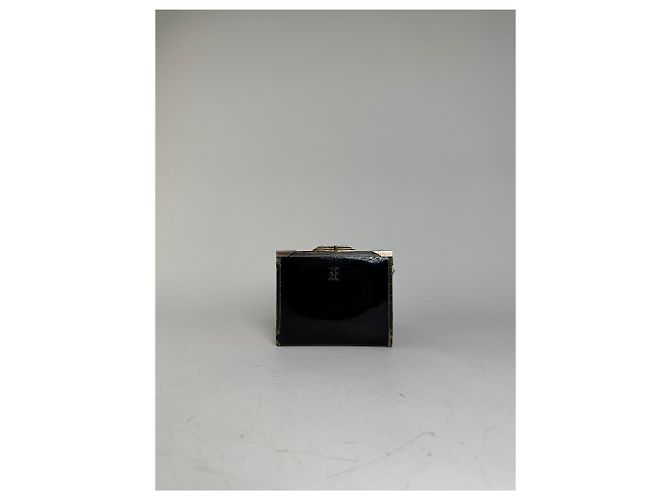 Vintage Givenchy Patent Leather Wallet Black Gold - view 11