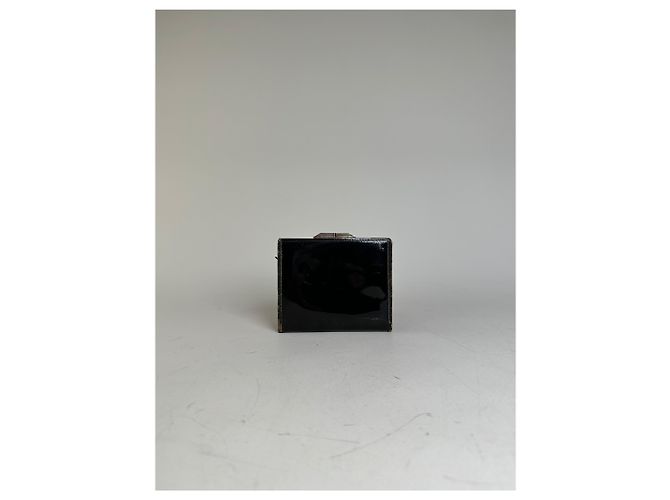 Vintage Givenchy Patent Leather Wallet Black Gold - view 12