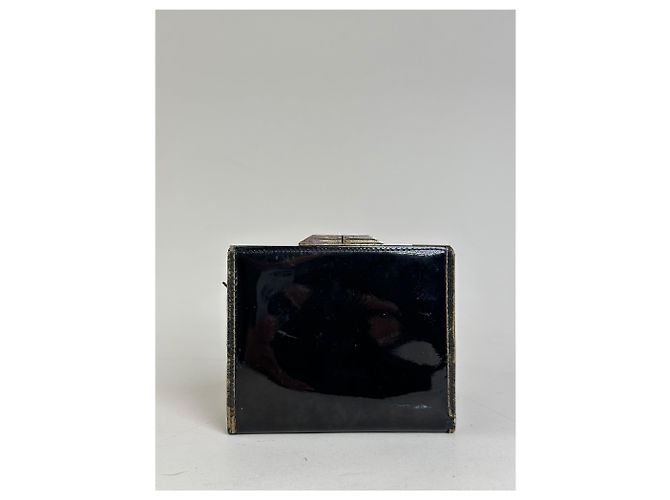 Vintage Givenchy Patent Leather Wallet Black Gold - view 2