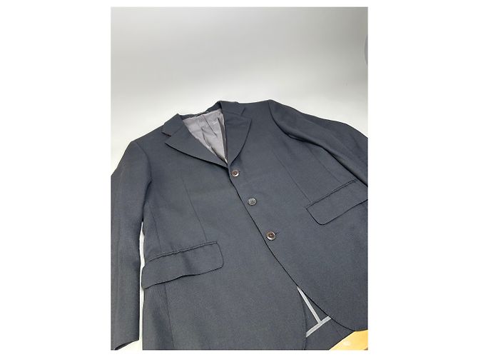 Vintage Burberry Wollmischung Blazer Dunkelgrau XL - Ansicht 11