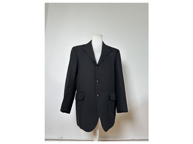 Vintage Burberry Wollmischung Blazer Dunkelgrau XL - Ansicht 13