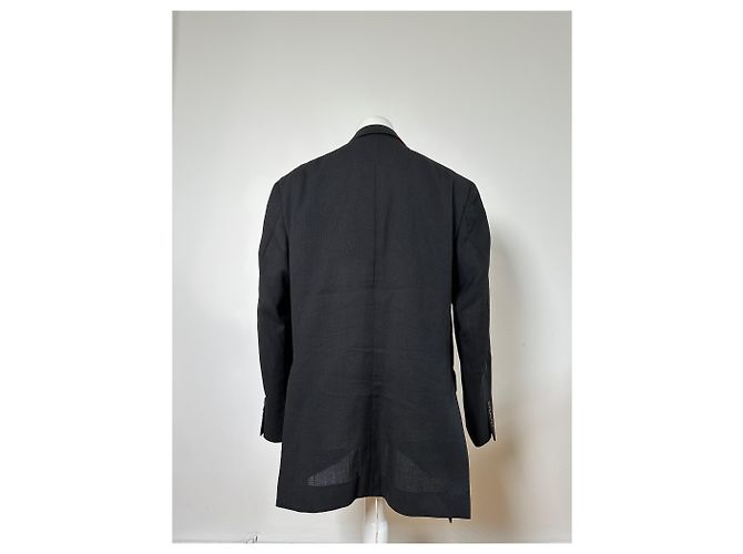 Vintage Burberry Wollmischung Blazer Dunkelgrau XL - Ansicht 14