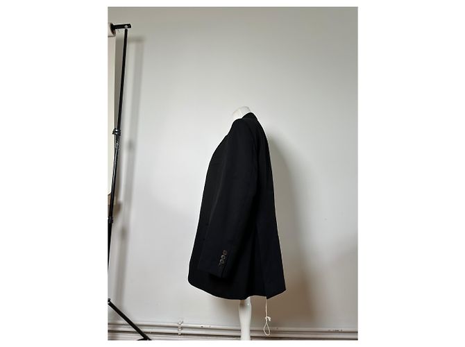 Vintage Burberry Wollmischung Blazer Dunkelgrau XL - Ansicht 2